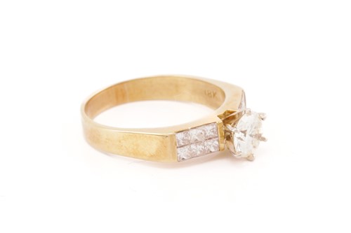 Lot 164 - A diamond engagement ring, scintillating with...