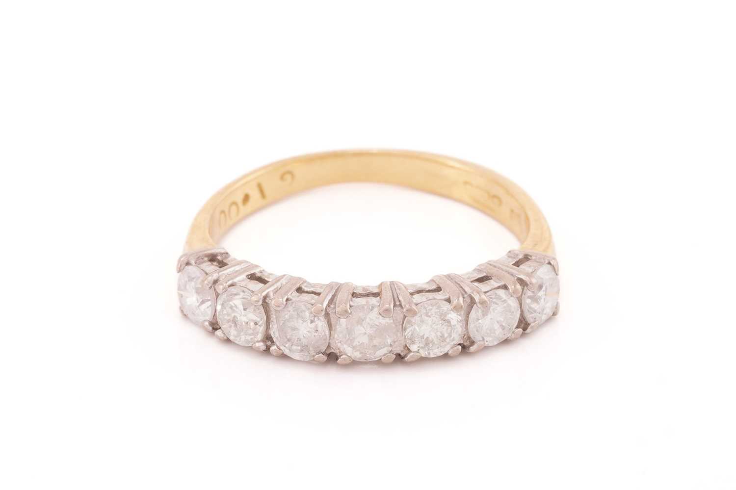 Lot 19 - A diamond half eternity ring, comprising seven...