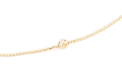 Lot 45 - A herringbone link bracelet and a serpent link...