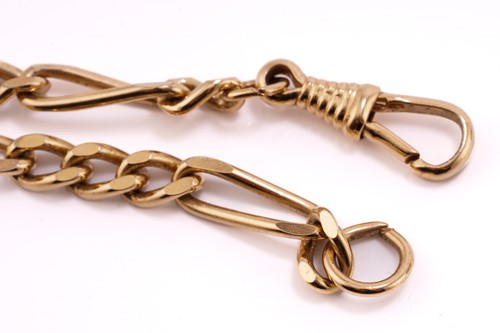 Lot 25 - A base metal watch chain converted to a...