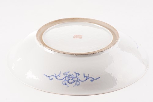 Lot 191 - A Chinese porcelain millefleur charger with...