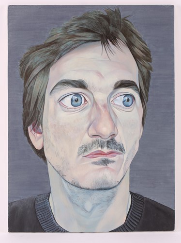 Lot 78 - James Hague (b.1970), Portrait of Dominic, oil...