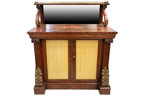 Lot 239 - A William IV rosewood chiffonier; the...
