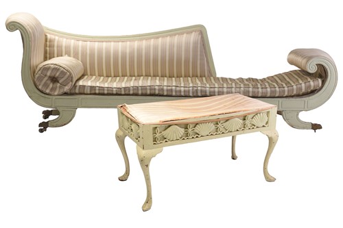 Lot 344 - A Regency "Grecian" style double-ended chaise...