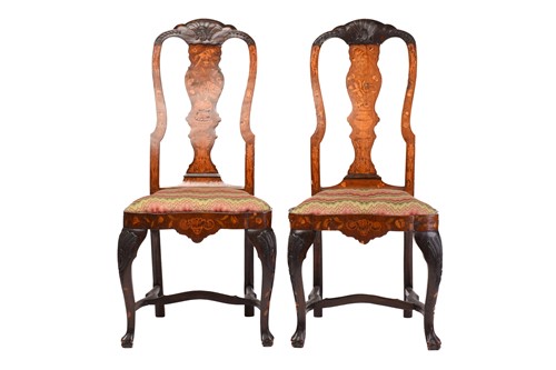Lot 254 - A pair of late 18th century Dutch marquetry...