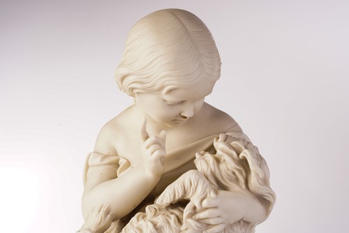 Lot 418 - After J. Durham 1862, a Parian ware figure of...