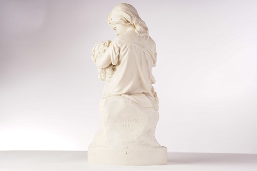 Lot 418 - After J. Durham 1862, a Parian ware figure of...