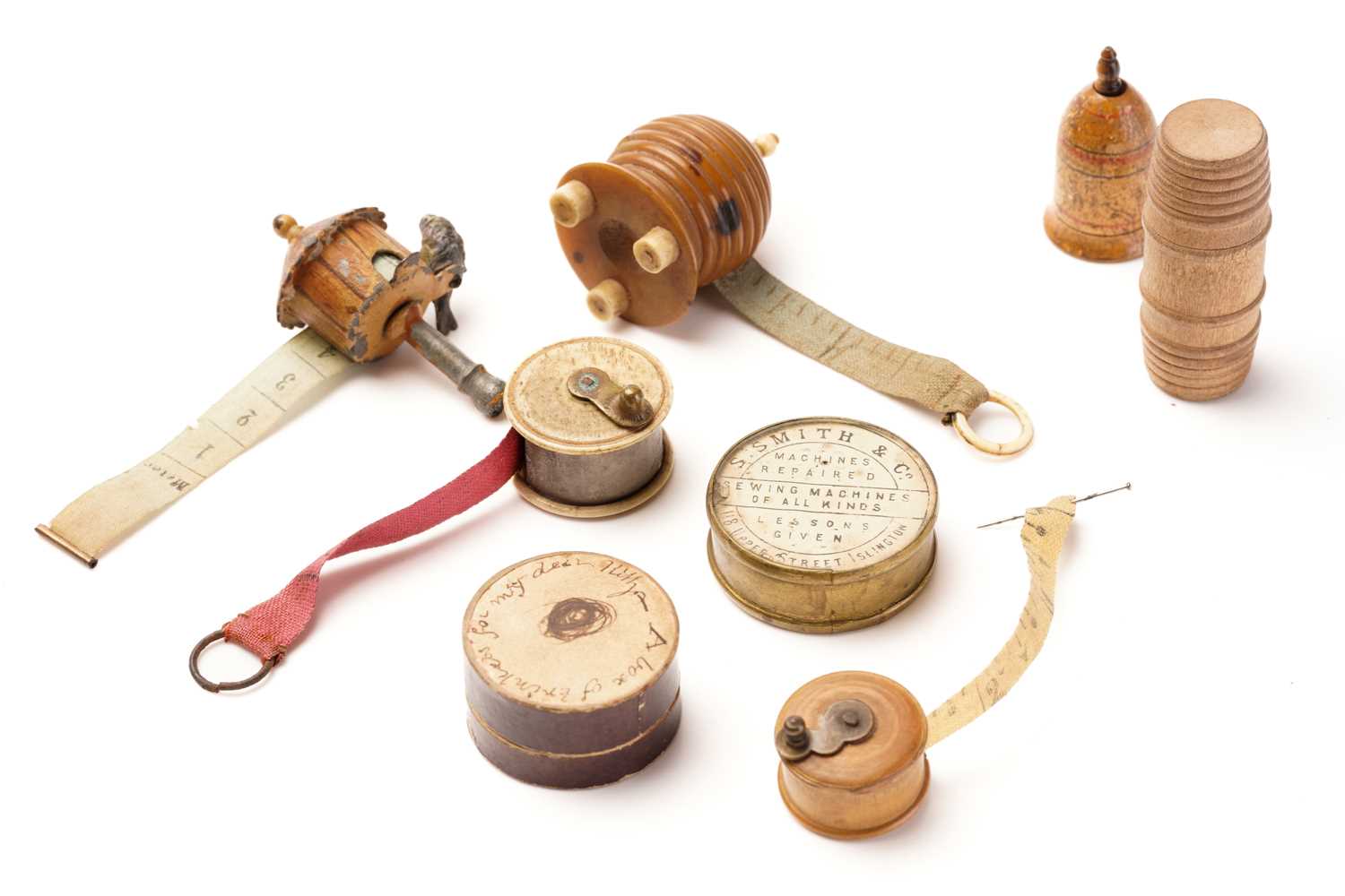 Lot 398 - A 19th century sewing tape measure in the