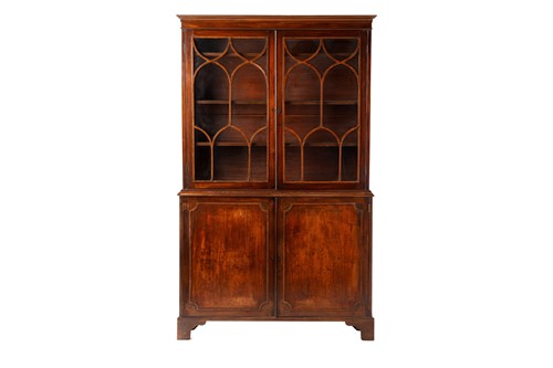 Lot 285 - A George III and later mahogany bookcase...