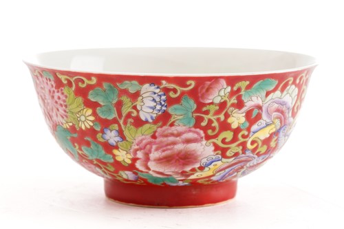 Lot 205 - A Chinese porcelain bowl, painted with...