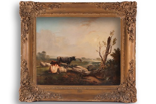 Lot 51 - 19th century British School, Cattle and sheep...