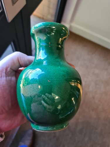 Lot 152 - A Chinese porcelain famille verte vase, of...