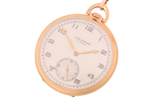 Lot 398 - An Orator Extra open-face pocket watch with a...