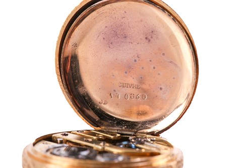 Lot 381 - A late 19th-century open-face pocket watch,...