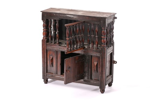 Lot 288 - A fruit wood dole cupboard, 17th century and...