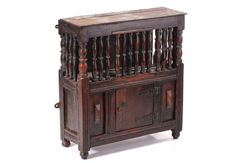 Lot 288 - A fruit wood dole cupboard, 17th century and...