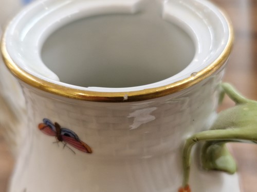 Lot 434 - A small Herend 'Rothschild Bird' coffee pot,...