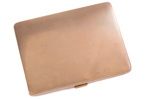 Lot 87 - A 9ct yellow gold cigarette case by the Adie...