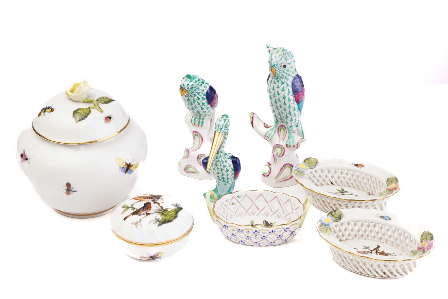Lot 438 - A small collection of Herend porcelain,