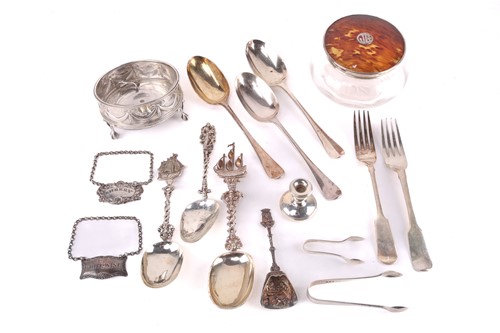 Lot 492 - A small collection of silver items including...