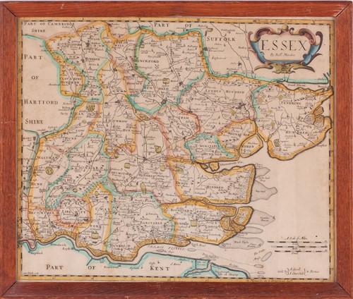 Lot 119 - Robert Morden, seven hand tinted maps,...