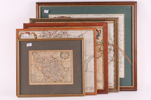 Lot 119 - Robert Morden, seven hand tinted maps,...