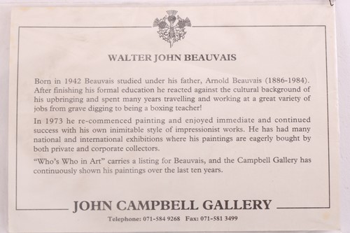 Lot 58 - Walter John Beauvais (British, 1942-1998),...