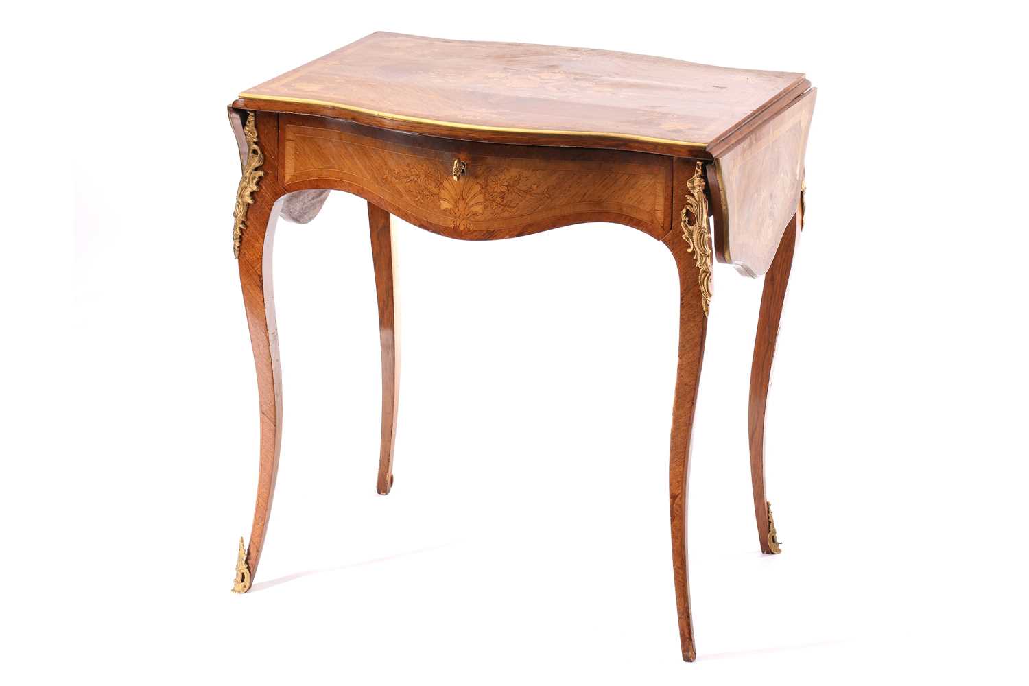 Lot 277 - A French Louis XV style Kingwood and marquetry...