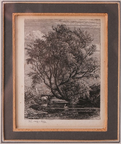 Lot 127 - Samuel Palmer (1805 - 1881), The Willow,...