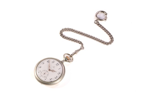 Lot 416 - An Open faced Omega pocket watch engraved...