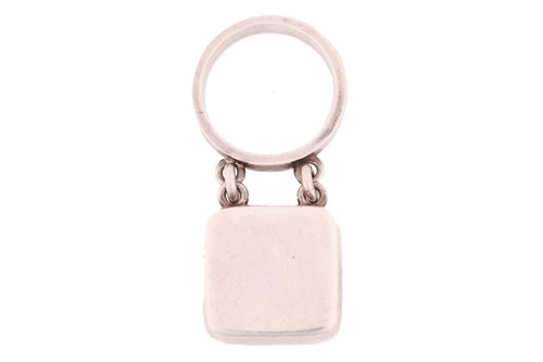 Lot 353 - Georg Jensen - square dangle ring, with a...