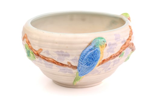 Lot 444 - A Clarice Cliff Fantasque design clog in a...