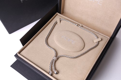 Lot 150 - FOPE - A SilverFope lariat necklace with...