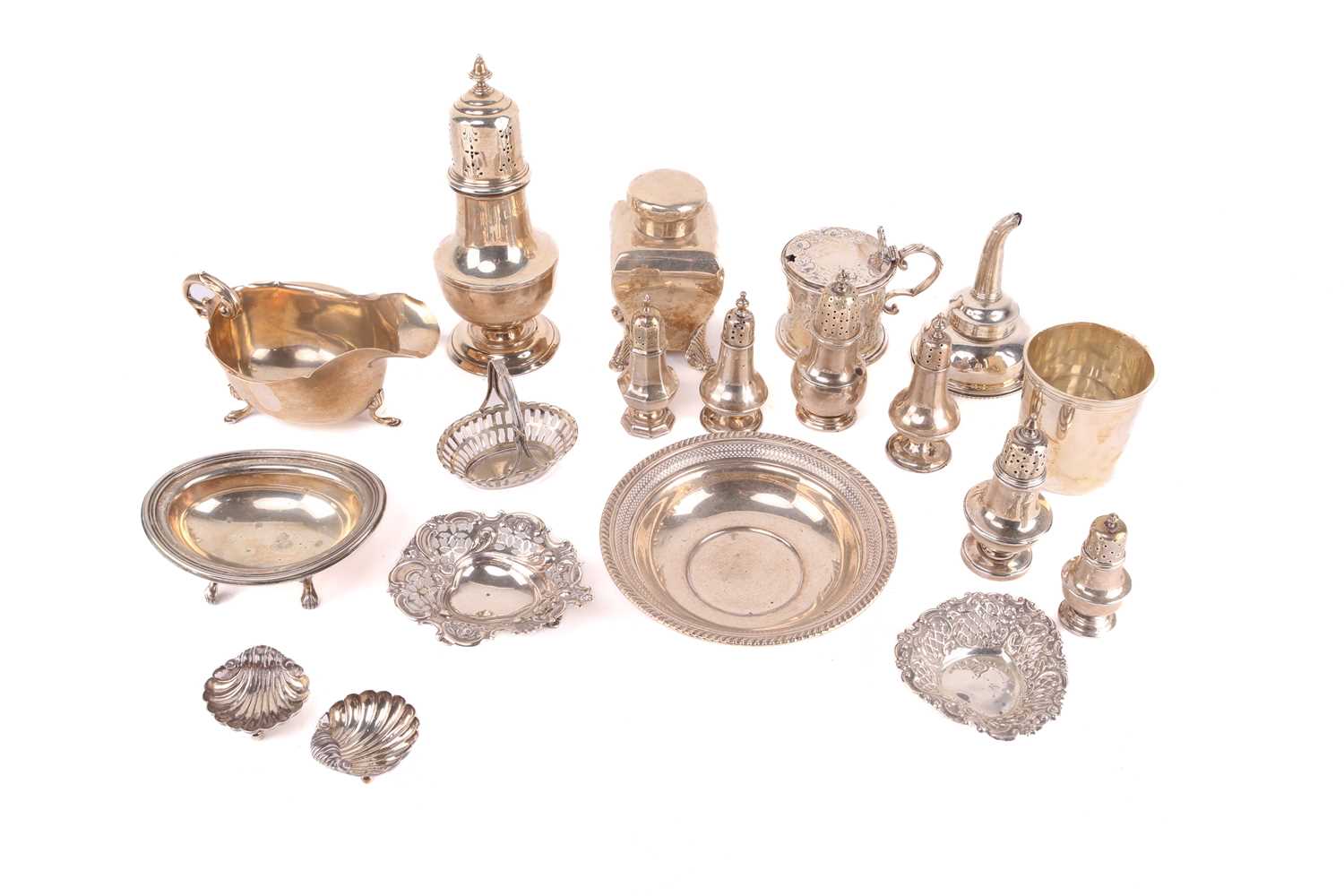 Lot 448 - A collection of Victorian and later silver...
