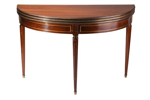 Lot 327 - A French mahogany Second Empire style demi...