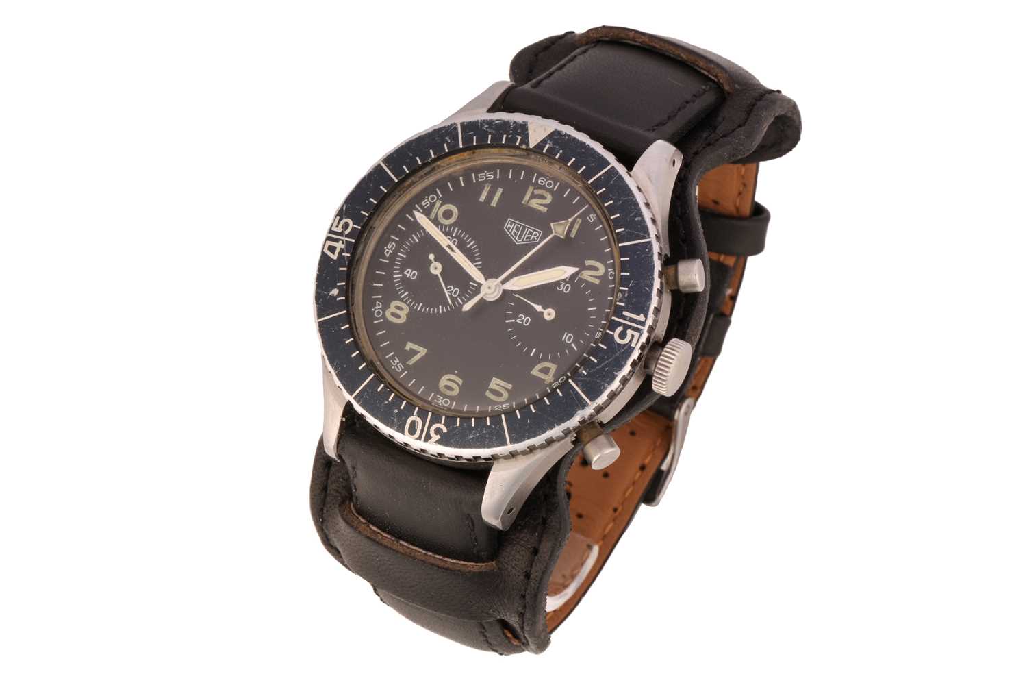 Lot 414 - A Heuer Bundeswehr 1550SG chronograph,...