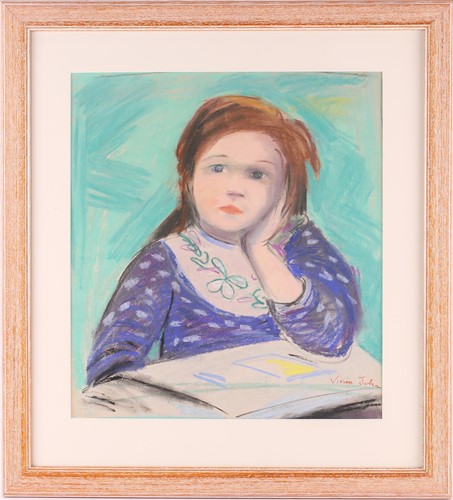 Lot 159 - Vivien John (1915-1994), Little girl seated at...