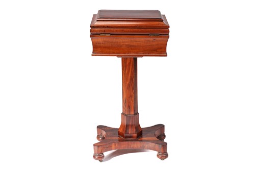 Lot 270 - A William IV rosewood teapoy, the moulded...
