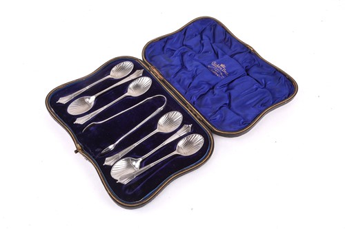 Lot 346 - A late Victorian set of six silver coffee...