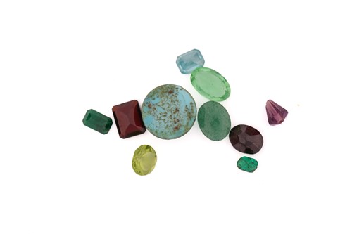 Lot 120 - A collection of gemstones and jewellery; to...