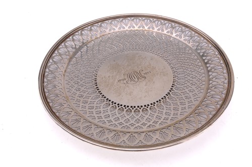 Lot 458 - A Tiffany & Co "Sterling silver" pierced plate...