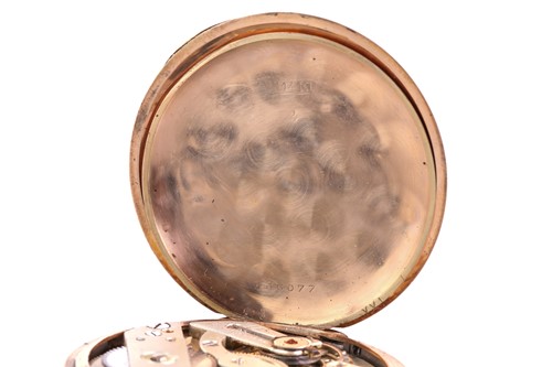 Lot 384 - Movado. An Art Deco hunting cased, side wind...