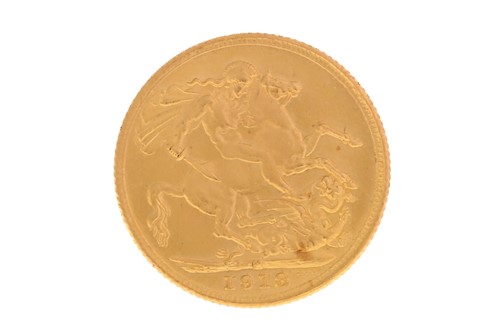 Lot 342 - A George V full sovereign, 1918, 7.9 grams.