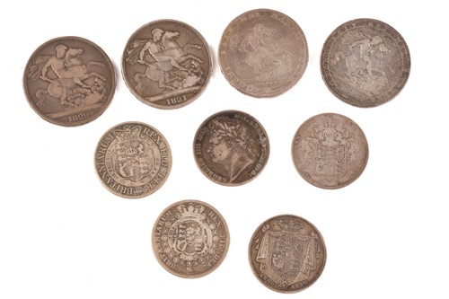 Lot 383 - UK milled silver coins Geo III - William IV,...