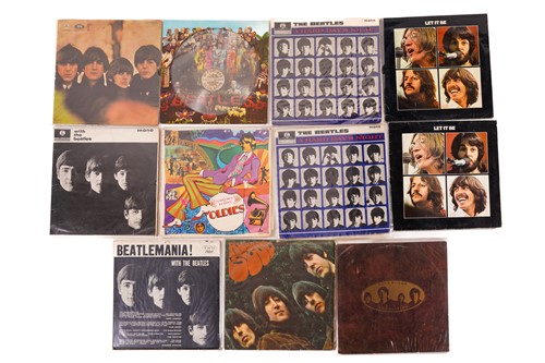 Lot 54A - The Beatles: Eleven vinyl LPs, comprising...