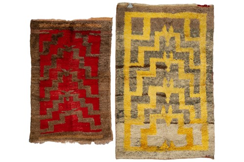 Lot 311 - A vintage Turkish Tullu (shaggy) rug with a...