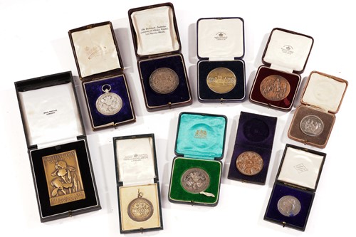 Lot 376 - A collection of ten silver, white metal and...