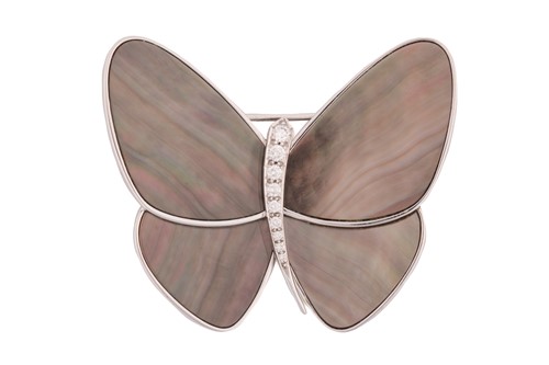 Lot 279 - Van Cleef & Arpels - 'Butterfly clip' brooch...