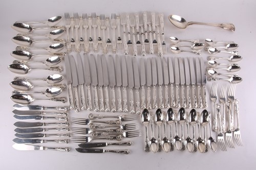 Lot 503 - Mixed canteen of Kings pattern cutlery, mostly...