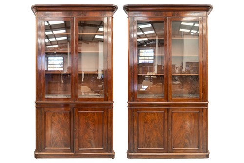 Lot 169 - A near pair of Mid-Victorian mahogany...